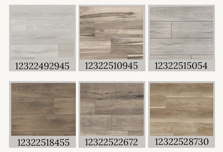 the different types of wood flooring in various sizes and colors with numbers on each side