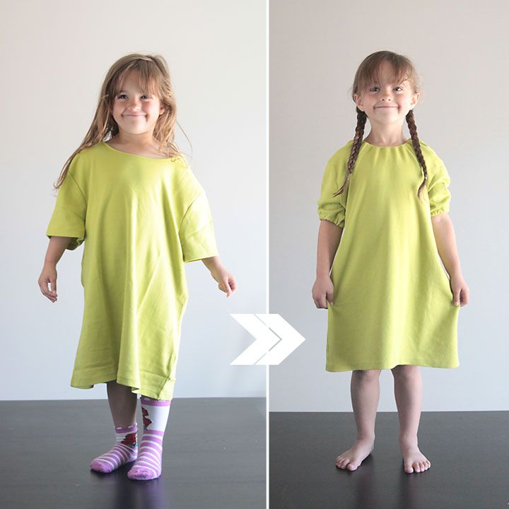 Learn how to make a DIY princess nightgown for a little girl from an old t-shirt. Easy sewing tutorial. Girls pajamas upcycled from a tee. Tshirt Night Gown, Toddler Nightgown Pattern, Diy Chemise, Princess Nightgown, Homemade T Shirts, Upcycle Kids, Diy Fashion Trends, Kids Clothes Diy, Girls Nightgown