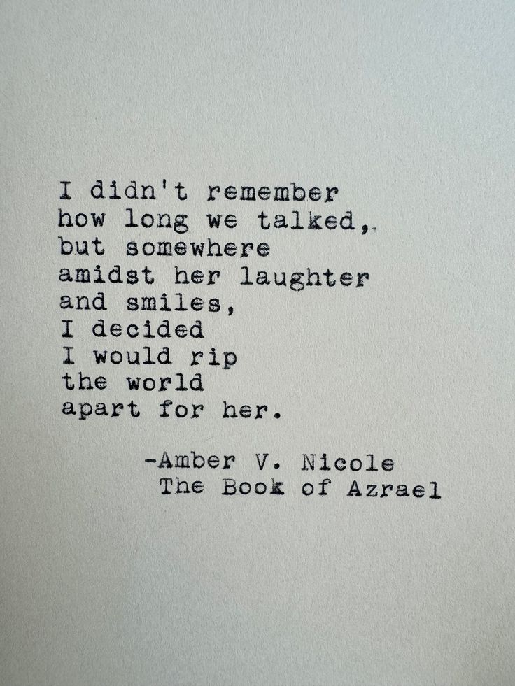 an old typewriter with the words i didn't remember how long we talked, but somewhere