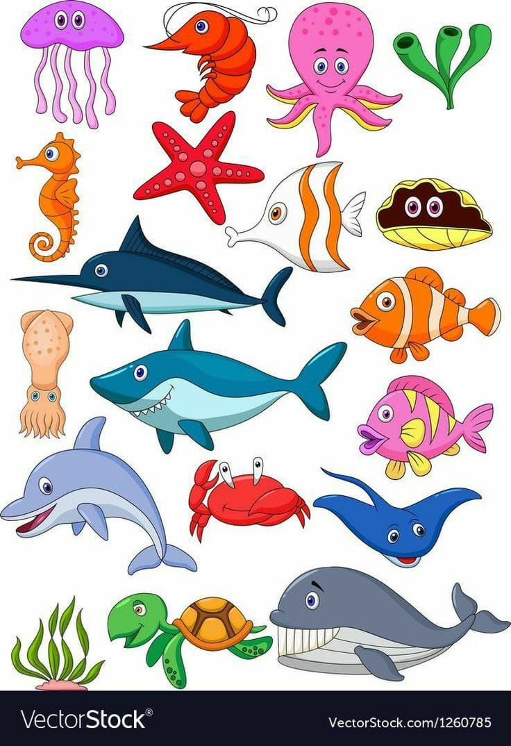 an image of sea animals with the words ebay on it's bottom corner