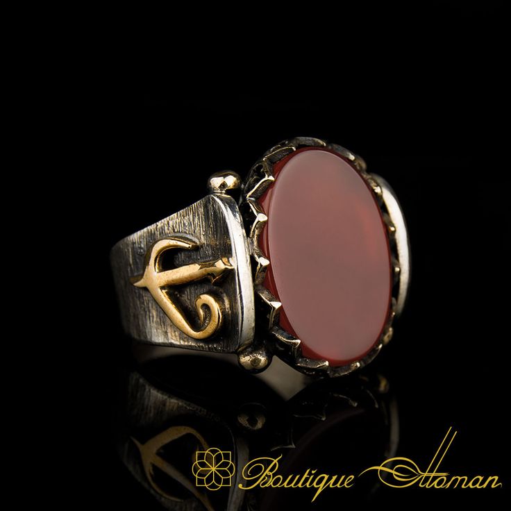 Class Of Aqeeq Vertical Ring by Boutique Ottoman Exclusive Jewelry Shop. Check our classic and notable 925 sterling silver jewelry. Free Worldwide Express Shipping! Luxury Cabochon Rings For Gift, Luxury Gemstone Signet Ring As Gift, Luxury Cabochon Signet Ring As Gift, Luxury Handmade Rings For Formal Occasions, Handmade Oval Luxury Signet Ring, Sterling Silver Name Necklace, Gents Ring, Rings Ideas, Vintage Jewellery Rings