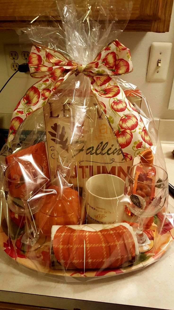 a basket filled with lots of food on top of a counter