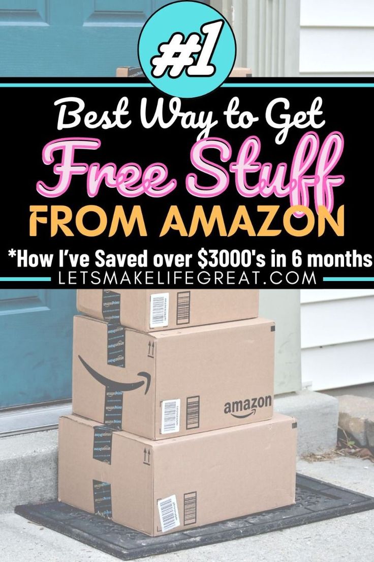 three boxes stacked on top of each other with the words best way to get free stuff from amazon