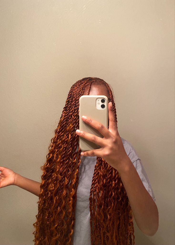 Ginger Hair Black Women Twists, Ginger Goddess Twist, Ginger Island Twist With Curls, Ginger Passion Twists With Curls, Ginger Mini Passion Twist, Ginger Boho Island Twist, Ginger Boho Twists, Ginger Twists Black Women, Ginger Senegalese Twist