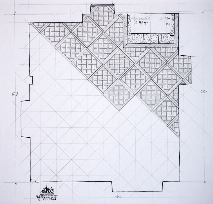 a drawing of a floor plan for a house with two floors and one room in the middle