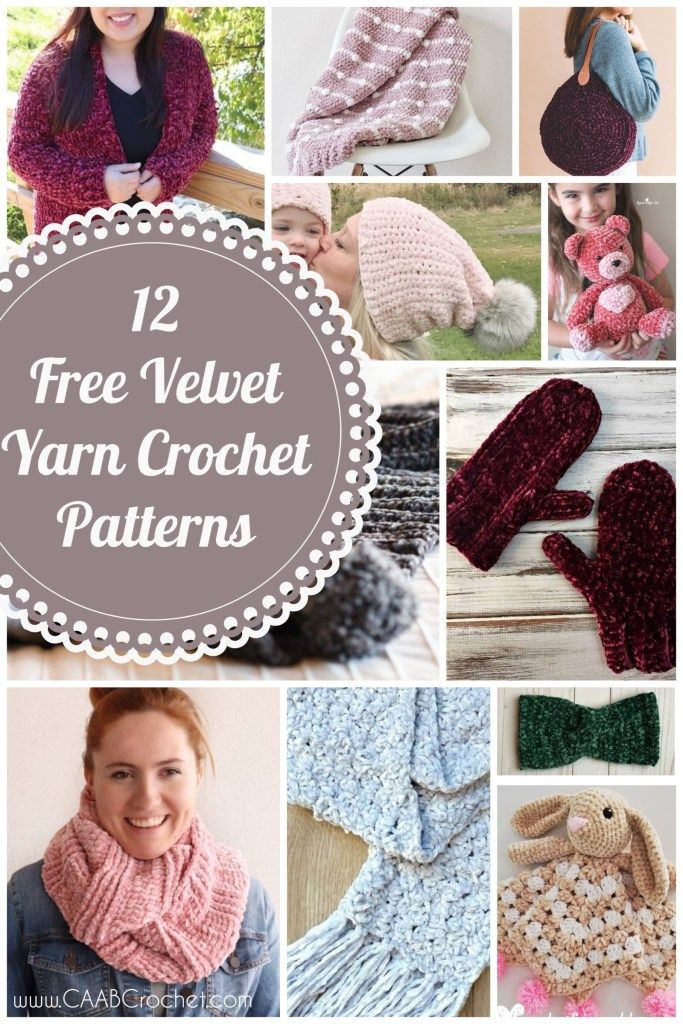 twelve free crochet patterns including mittens, gloves and scarves for women