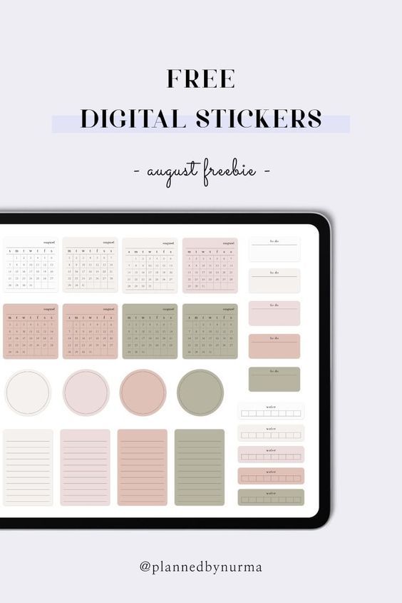 the free digital stickers for your planner