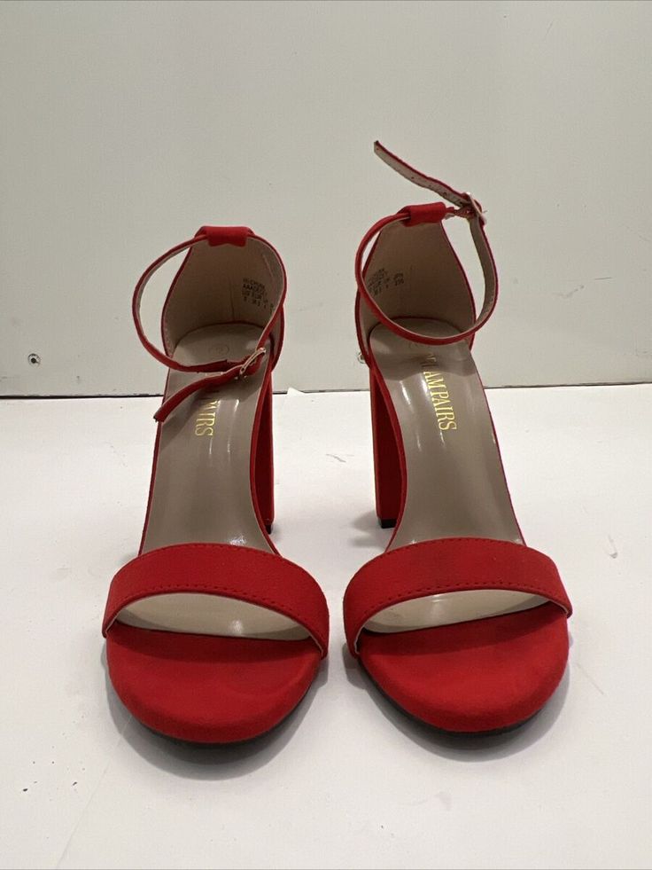 New! Dream Paris Red Heels was just added to eBay. Check it out! #eBay #eBaySeller Red Open Toe Heels With Wrapped Heel, Red Sandals With 4-inch Block Heel, Red Heels With Wrapped Heel And Ankle Strap, Red Heels With Padded Heel And Ankle Strap, Red Sandals With 4-inch Heel And Round Toe, Red Heels With Heel Strap And Round Toe, Red Open Toe Heels With 4-inch Heel, Red Ankle Strap Casual Heels, Casual Red Heels With Ankle Strap