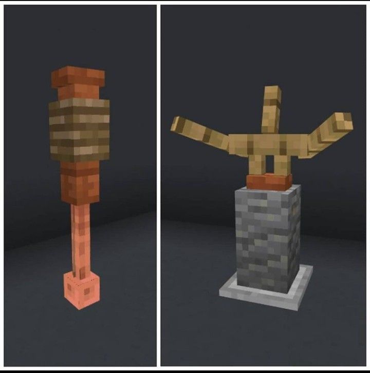 two different views of an object made out of blocks