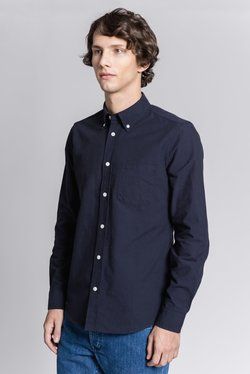 The Oxford Shirt - Dark Navy - Men's Classic Cotton Button Down Classic Shirt With Buttoned Pockets For Everyday, Classic Shirt With Snap Buttons For Everyday, Classic Shirt With Spread Collar And Buttoned Pockets, Classic Everyday Shirt With Buttons, Classic Unstructured Shirt With Snap Buttons, Classic Shirt With Snap Buttons, Classic Shirt With Snap Buttons In Relaxed Fit, Classic Shirt With Snap Buttons And Relaxed Fit, Classic Snap Button-up Shirt