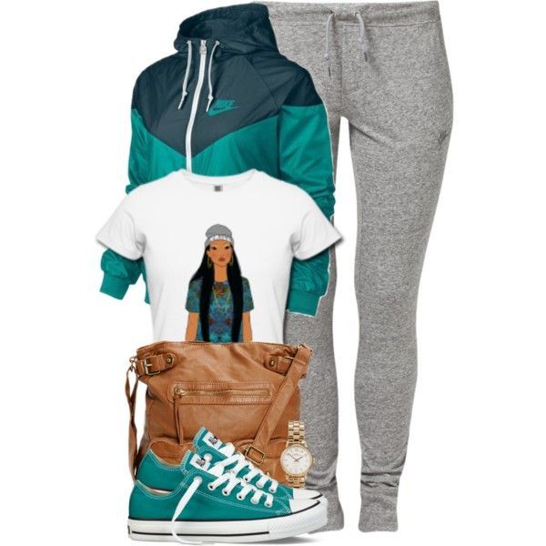 Nike Sweatpants Outfit, Outfit Elegantes, Estilo Swag, Nike Converse, Shirts Nike, Outfit For Women, Sweatpants Outfit, Outfits With Converse, Nike Sweatpants