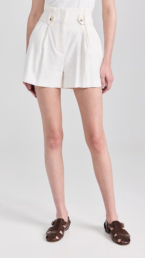 Veronica Beard Franzi Shorts | Shopbop Modern Bottoms With Built-in Shorts For Spring, Modern Daywear Bottoms With Pockets, Modern Bottoms With Pockets For Daywear, Modern Structured Bottoms For Spring, Fitted Linen Bottoms For Daywear, Chic Tailored Structured Bottoms, Chic Short Leg Pants With Belt Loops, Bottoms With Built-in Shorts For Daywear, Chic Short Pants With Belt Loops