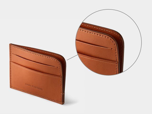 Hatton Slim Leather Cardholder | Carl Friedrik™ Modern Bifold Card Holder With Interior Slots, Modern Card Holder With Interior Slots For Daily Use, Classic Rectangular Card Holder With Card Slots, Modern Brown Card Holder With Card Slots, Classic Rectangular Card Holder With Interior Slots, Modern Rectangular Card Holder With Interior Slots, Modern Rectangular Wallet With Card Slots, Modern Rectangular Card Holder With Coin Pocket, Classic Bifold Card Holder With Card Slots