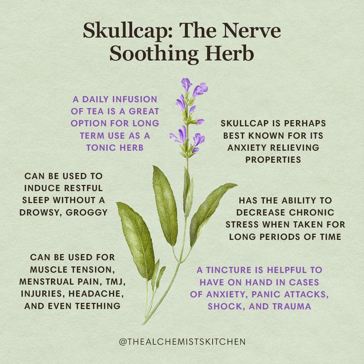 a poster describing the benefits of soothing herbs