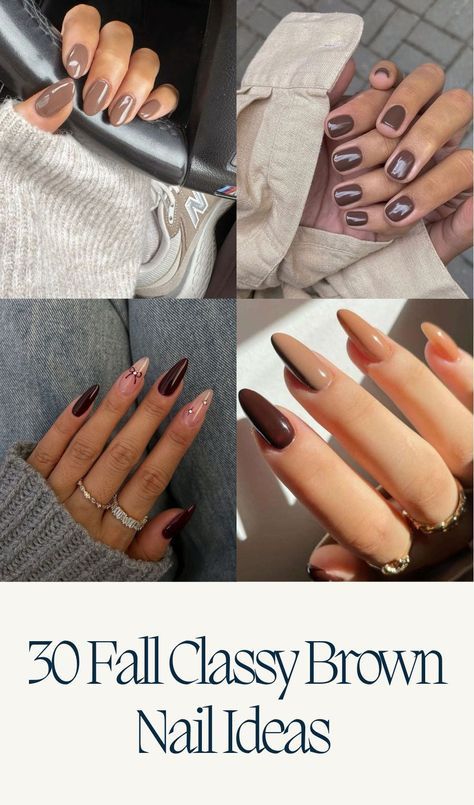 Brown Nails Acrylic With Diamonds, Nails Design For November, Short Brown Gel Nail Designs, Pretty November Nails, Multi Colored Nails Fall Neutral, Simple Fall Nails Coffin Shape, Nails Acrylic Fall 2024, Brown Nails Dip Powder, Chic Fall Nails Classy