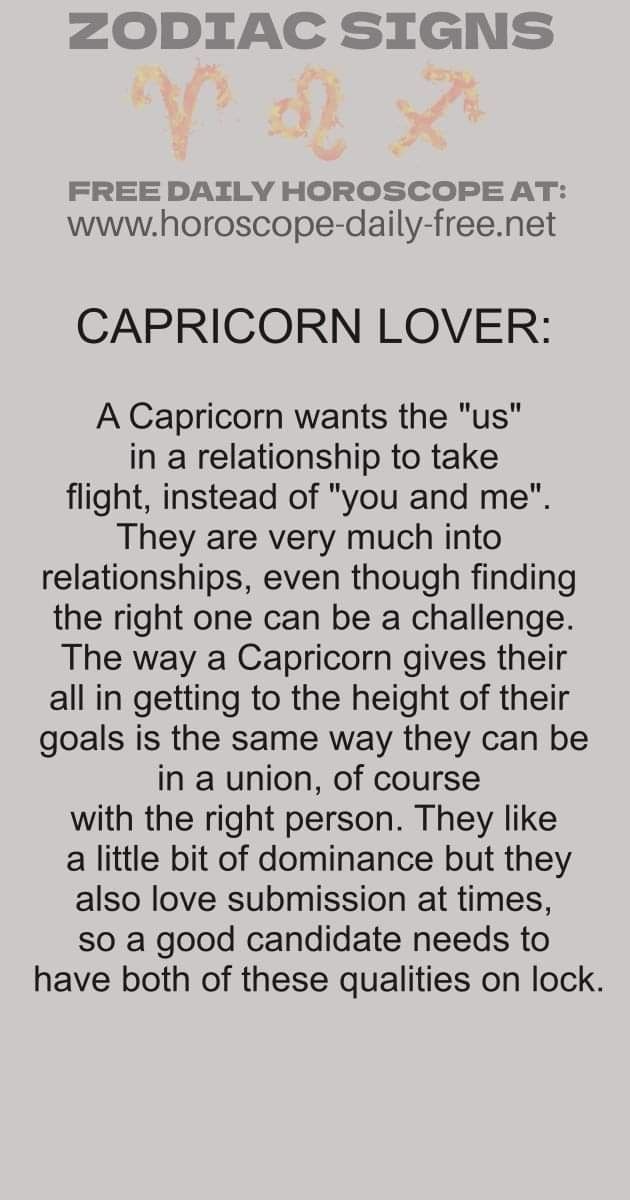 the caption for capricorn lover is shown in this screenshot from zodiac signs