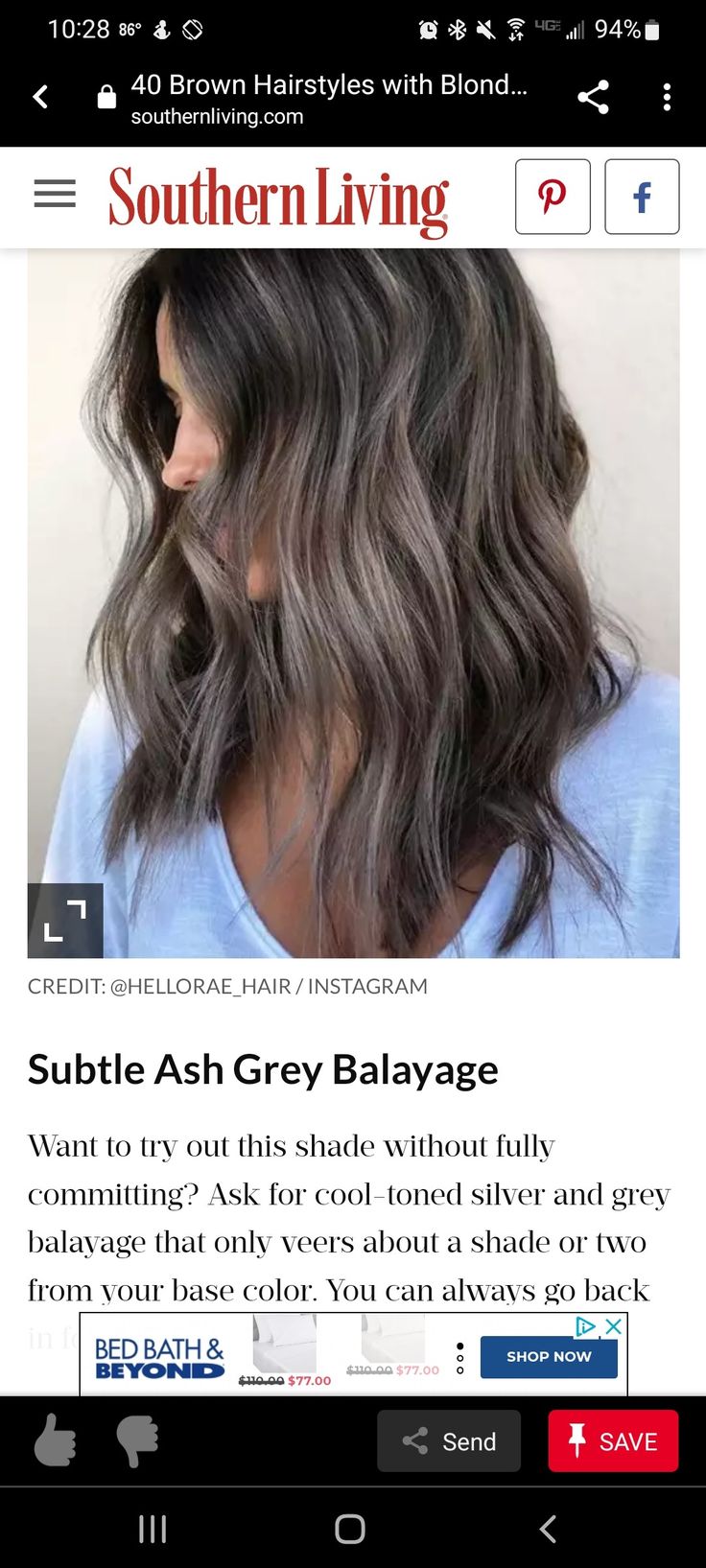 Hide Gray Hair With Highlights Brunettes, Blonde Highlights On Dark Hair Short, Ash Gray Balayage, Ash Blonde Highlights On Dark Hair, Ash Brown Hair With Highlights, Dark Grey Hair Color, Grey Brown Hair, Ash Grey Hair, Gray Balayage