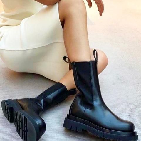 Jazz Platform Military Chelsea Boots – watereverysunday Novo Post, Styling Chelsea Boots, Military Style Boots, Platform Chelsea Boots, Platform Heels Chunky, Black Chelsea Boots, Platform Ankle Boots, Angkor, Chunky Boots