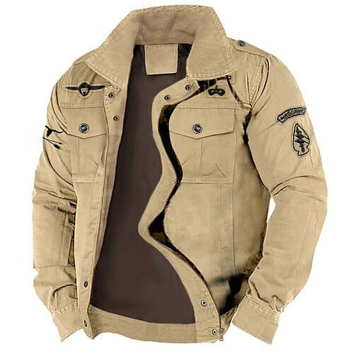 Season:Winter,Fall; Fabric:Cotton; Sleeve Length:Long Sleeve; Gender:Men's; Style:Vintage,Casual; Occasion:Sports Outdoor,Daily Wear; Fit Type:Regular Fit; Function:Tactical; Pattern:Cow Print; Design:Embroidered,Zip Front,Side Pockets,Graphic; Neckline:Standing Collar; Outerwear Type:Jacket,Coat; Listing Date:10/10/2024 Bat Animal, Graphic Jackets, Mens Jackets Casual, Coat Pocket, Standing Collar, Cargo Jacket, Horse Print, Fall Fabric, Vintage Casual