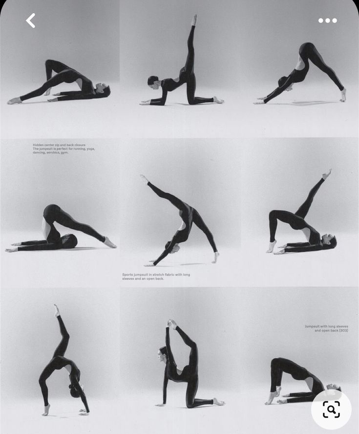 an image of a woman doing yoga poses on her stomach and arms in different positions