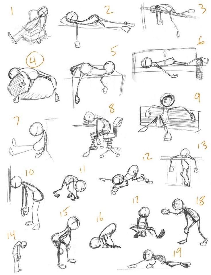 the instructions for drawing people doing different poses