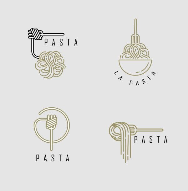 four different logos for pasta and pasta noodles