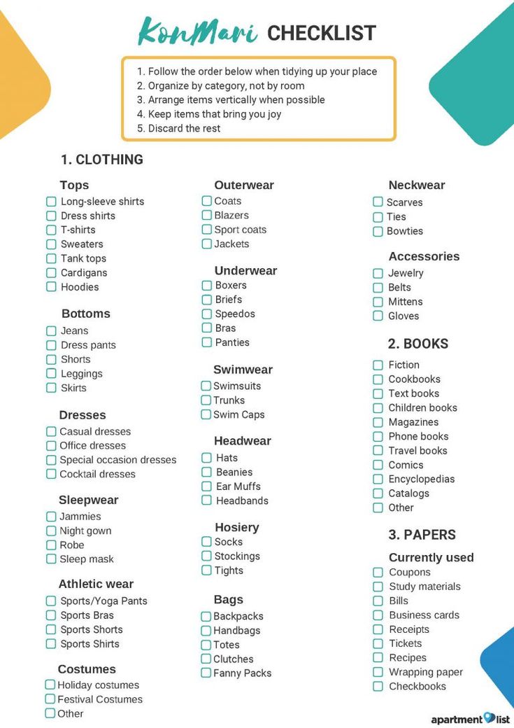 a printable checklist for kids to use on their own clothing and accessories, including clothes