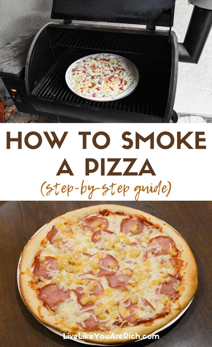 How to Smoke a Papa Murphy's Pizza - Live Like You Are Rich Pizza In The Smoker, Pizza On Smoker Grill, Pizza In A Smoker, Smoked Pizza On Traeger, Pizza In Smoker, Smoked Pizza Recipes, Traeger Pizza Recipes, Smoker Pizza Recipe, Pellet Smoker Pizza