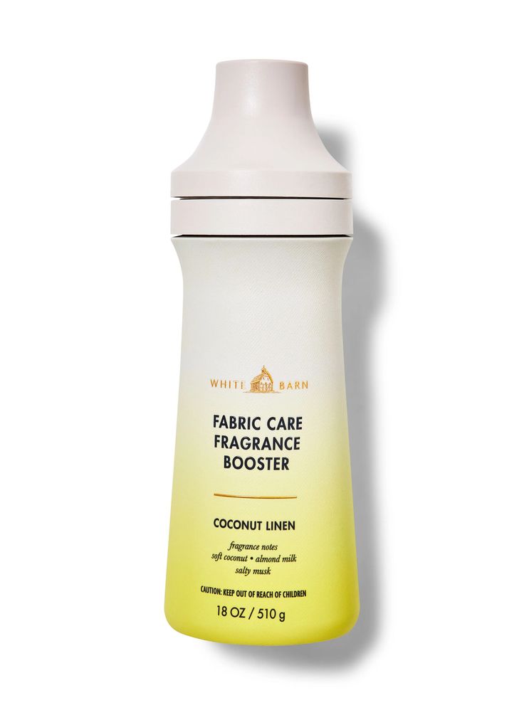 a bottle of fabric care product on a white background