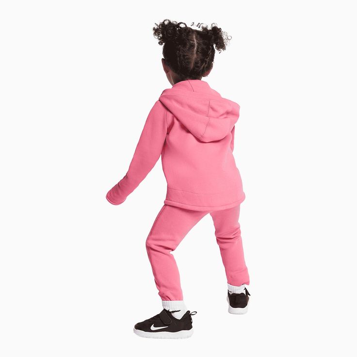 Stay stylish and comfortable with our Kid's Sportswear Tech Fleece Outfit. Made with high-quality fleece material, this outfit provides superior warmth and softness. Perfect for active kids, the moisture-wicking technology keeps them dry and comfortable during all their adventures. Upgrade your child's wardrobe today! More Details Color: Pink Style: 26D736-A5K Winter Moisture-wicking Tracksuit For Loungewear, Winter Moisture-wicking Tracksuit For Lounging, Nike Sweat Resistant Sportswear, Moisture-wicking Fleece Tracksuit For Jogging, Moisture-wicking Fleece Tracksuit For Sportswear, Sporty Pink Fleece Joggers, Pink Long Sleeve Tracksuit For Jogging, Winter Sports Tracksuit With Ribbed Cuffs, Sporty Fleece Tracksuit For Sports