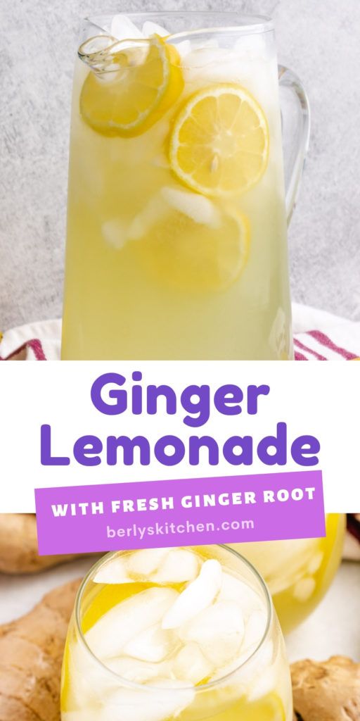 ginger lemonade with fresh ginger root is an easy and delicious drink for cold weather