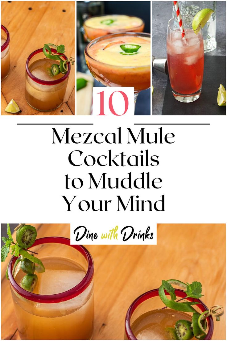 Collage of 4 mezcal mule cocktails. Mule Cocktail Recipes, Mezcal Mule, Summer Nights With Friends, Mule Cocktails, Cocktail Movie, Mule Cocktail, Refreshing Cocktail, Cozy Night, Refreshing Cocktails