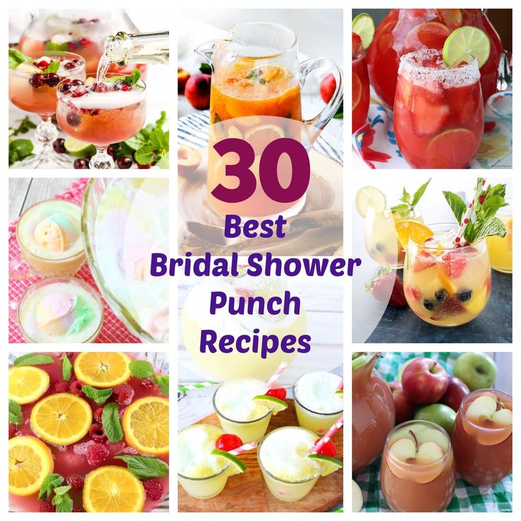 the best bridal shower punch recipes