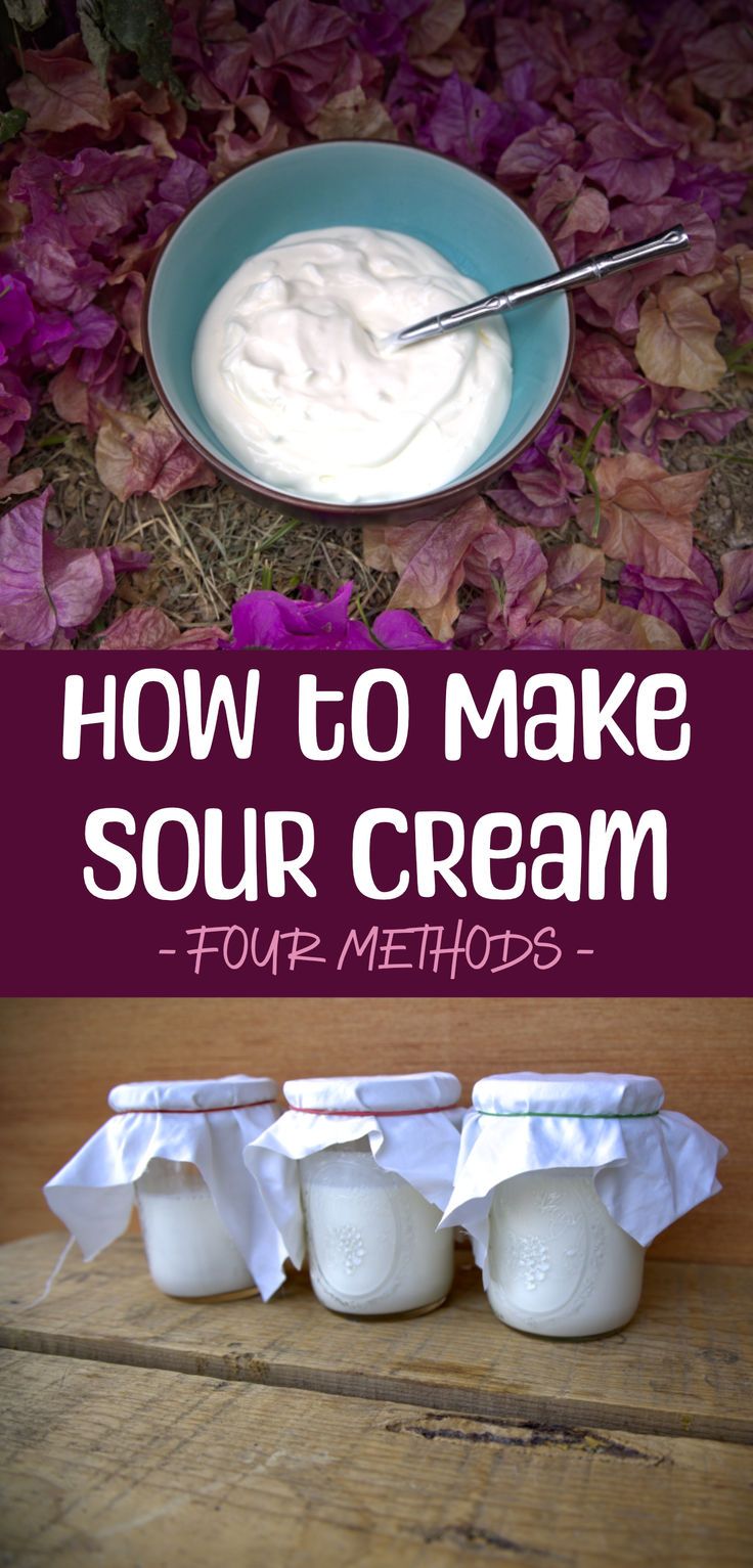 Four methods for how to make homemade sour cream Cheese Recipes Homemade, Make Sour Cream, Cheese Making Recipes, Homemade Sour Cream, Cultured Butter, Coconut Bowls, Homemade Pantry, Sour Cream Recipes, Homemade Condiments