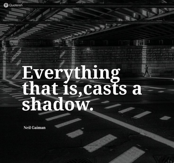 a black and white photo with the quote everything that is casts a shadow