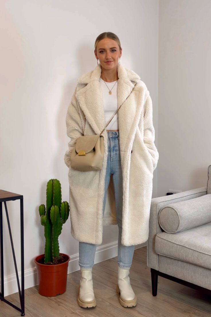 Shop Only longline teddy coat in cream and other curated products on LTK, the easiest way to shop everything from your favorite creators. Teddy Coat Outfit, Mode Hijabi, Stylish Winter Outfits, Winter Fashion Outfits Casual, Pastel Outfit, Winter Outfits Cold, Cold Outfits, Coat Outfit, Winter Outfit Inspiration