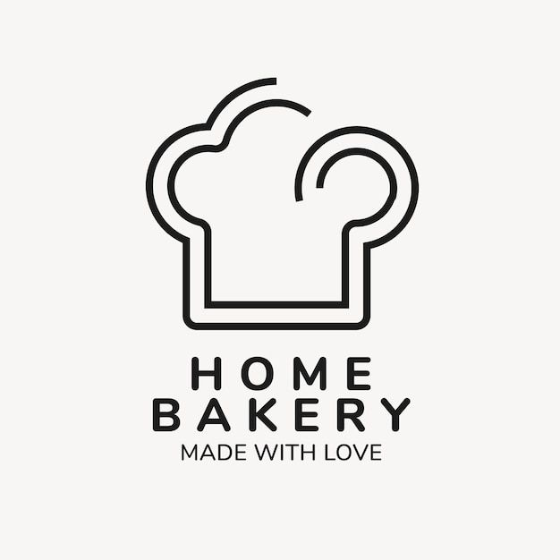 the logo for home bakery made with love, which is designed in black and white