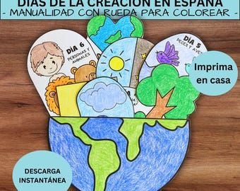 an image of a child's earth with the names of different countries in spanish