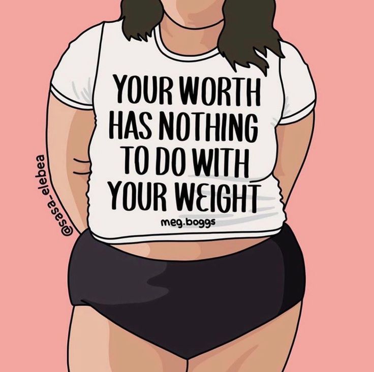 a woman wearing a t - shirt that says your worth has nothing to do with your weight