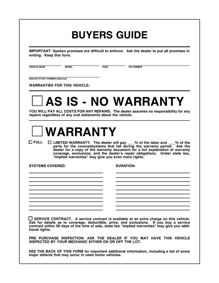 the buyer's guide is shown in black and white, with text on it