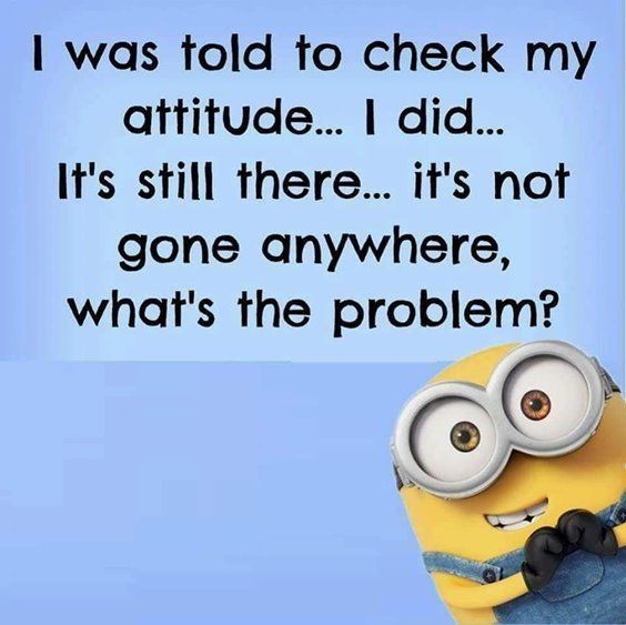 Funny Quotes Minions, Minions Humor, Funny Minion Pictures, Funny Minion Memes, Minion Pictures, Minion Jokes, My Attitude, A Minion, Funny Quotes Sarcasm