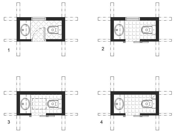 four different views of a bathroom with toilet and sink