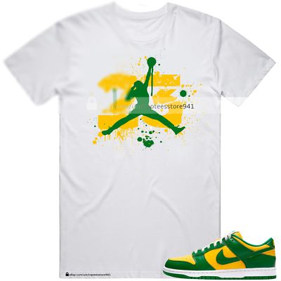 Shirt To Match Jordan 1 Brazil | eBay Casual Sports Shirt For Spring, Casual Sports Polo Shirt, Casual Sports Shirt With Graphic Print, Green Casual Shirt For Streetwear, Casual Green Shirt For Streetwear, Spring Sports Cotton Shirt, Sporty Screen Print Shirt For Streetwear, Green Sports Shirt With Graphic Print, Green Sporty Shirt With Logo Print