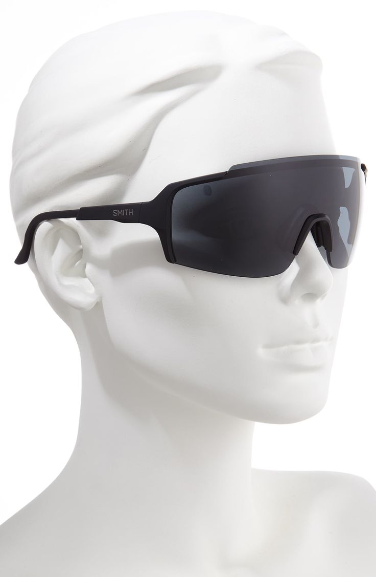 Bold angular frames bring edgy, avant-garde style to sport-ready sunglasses fitted with glare-reducing, color-enhancing ChromaPop lenses. Hydrophilic megol nosepads are adjustable, allowing you to create a comfortable, nonslip fit. Style Name:Smith Flywheel 160mm Chromapop Shield Sunglasses. Style Number: 5810051. Available in stores. Sleek Black Shield Sunglasses With Uva Protection, Futuristic Anti-reflective Shield Sunglasses For Outdoor, Futuristic Shield Sunglasses With Uv Protection For Outdoor, Futuristic Shield Sunglasses With Uv Protection, Futuristic Outdoor Shield Sunglasses With Anti-reflective, Futuristic Outdoor Shield Sunglasses With Tinted Lenses, Futuristic Shield Sunglasses With Anti-reflective Coating For Streetwear, Futuristic Anti-reflective Shield Sunglasses For Streetwear, Modern Shield Sunglasses With Mirrored Lenses