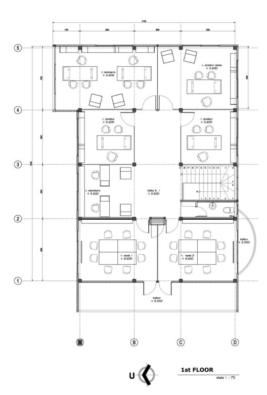 the floor plan for an office building