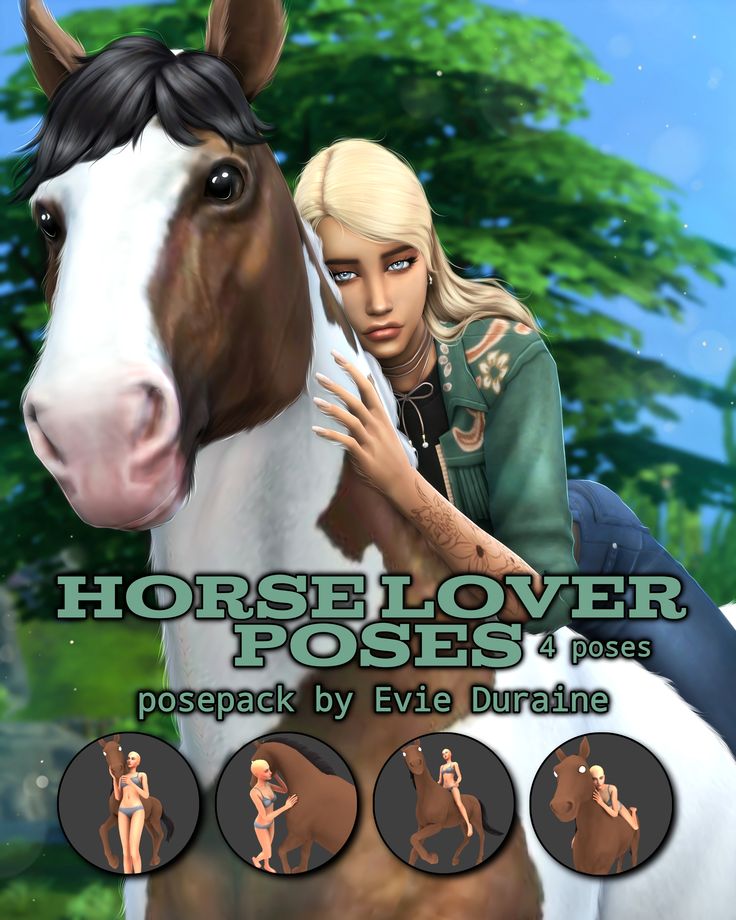 horse lover poses pose pack by eve duraine for the simse game horses