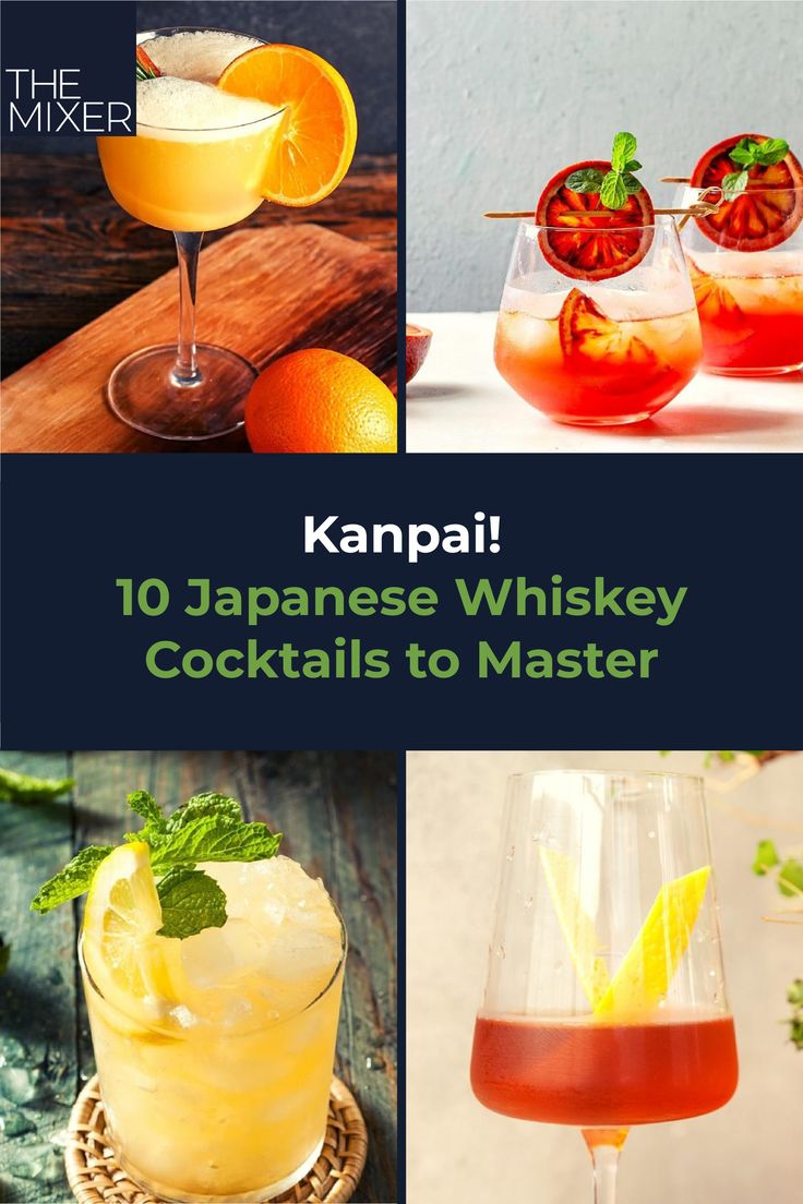 the cover of kanpai's 10 japanese whiskey cocktails to master it