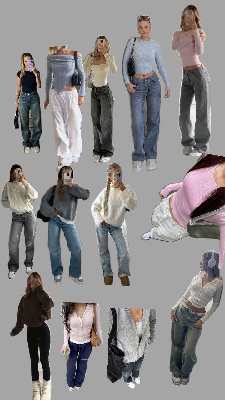 Dark Grey Long Sleeve Outfit, Gray Baggy Jeans Outfit, Light Grey Shirt Outfit, What To Wear With Grey Jeans, Light Gray Jeans Outfit, Light Grey Jeans Outfit, Gray Shirt Outfit, Grey Jeans Outfit, Baggy Jeans Outfit