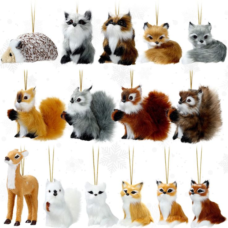 PRICES MAY VARY. Cute woodland animals ornaments: this is a set of 15 pieces different plush woodland animal decorations, includes squirrel, deer, raccoon, foxes, and hedgehog in different colors and poses, cute and realistic, you can get happiness with these animal friends Easy to decorate your life: fur woodland animal ornament is a nice addition to your life, you can use these cute animal ornaments to decorate your home, room, door, and bag or use them as Christmas, Thanksgiving Day, fall the Fall Christmas Tree, Fur Animal, Animal Ornaments, Classy Christmas, Woodland Christmas, Beautiful Christmas Trees, Christmas Tree With Gifts, Christmas Plush, Animal Ornament