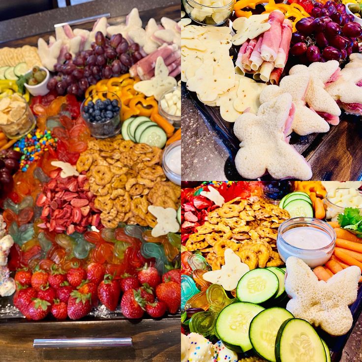 an assortment of fruits and vegetables on a table